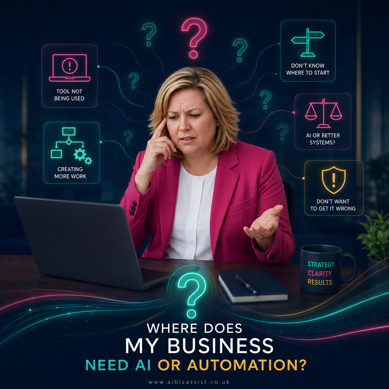 Business owner wondering where their business needs AI or automation