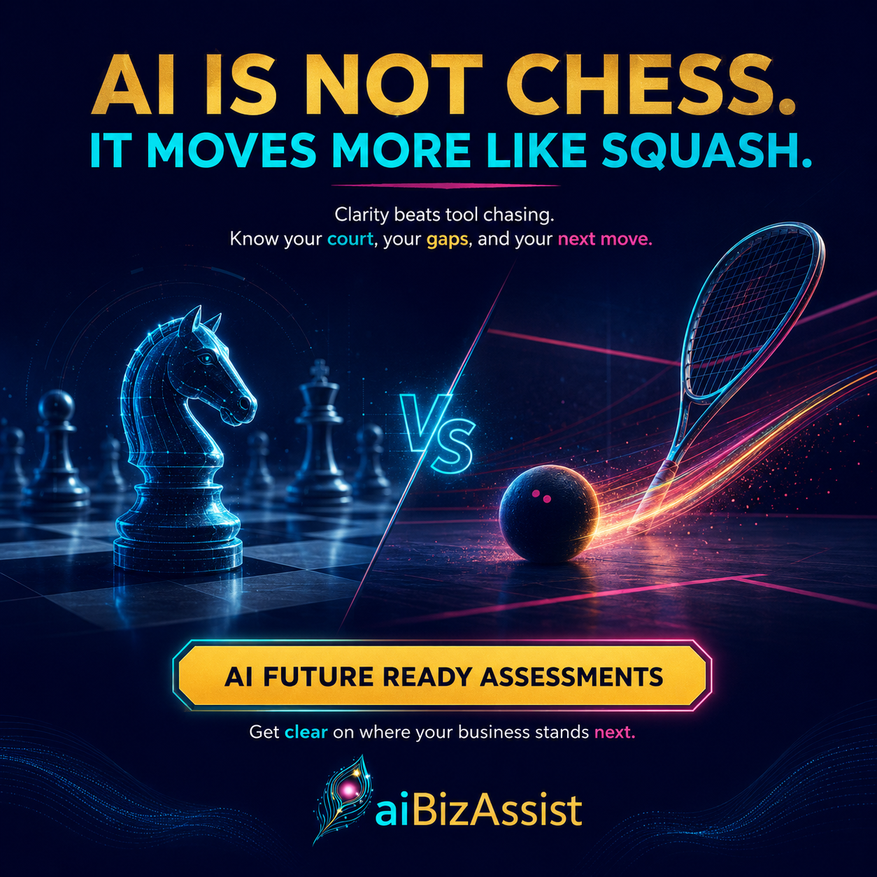 AI is not chess. It moves more like squash.